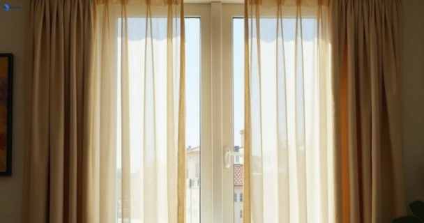 Dull dusty drapes in wattle-glen-vic before professional cleaning